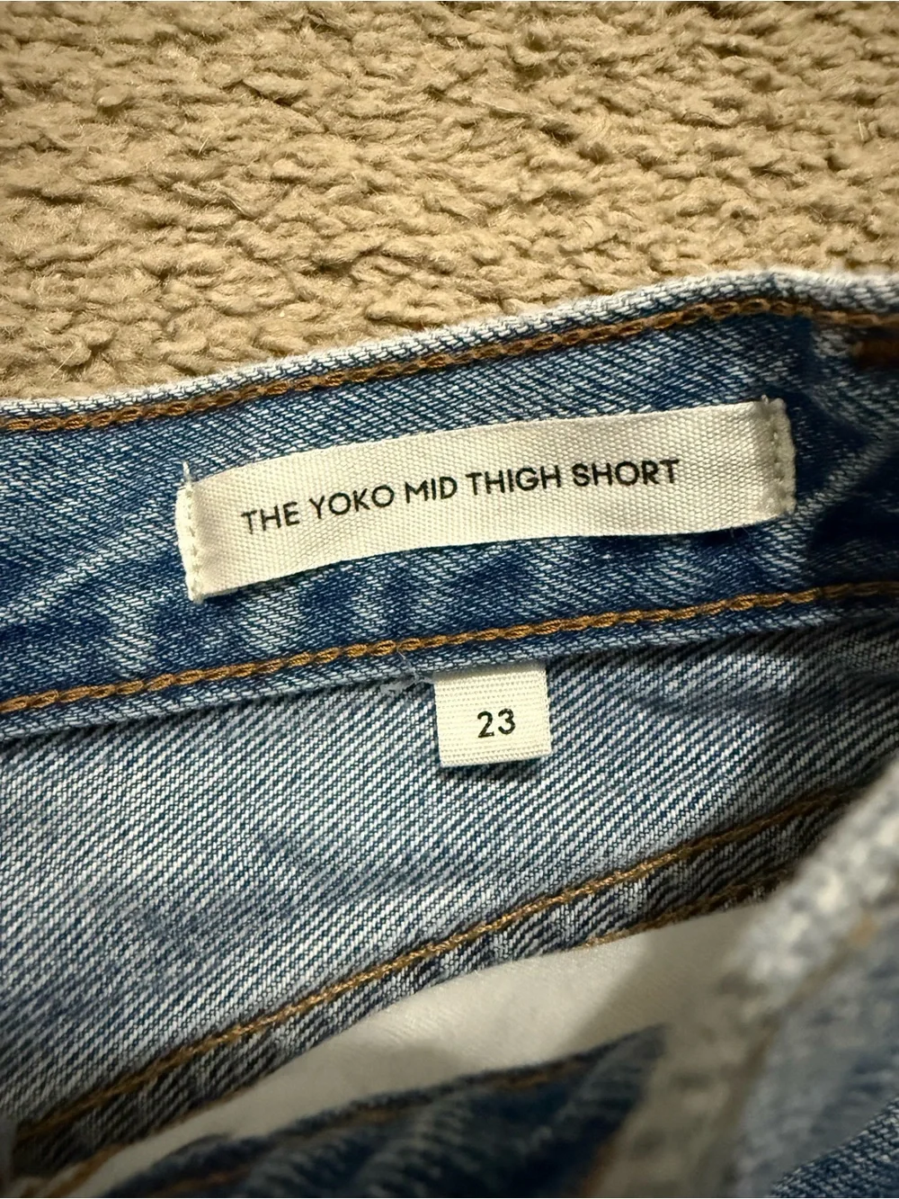 Aritzia Denim Forum The Yoko Mid-Thigh Denim jean Shorts